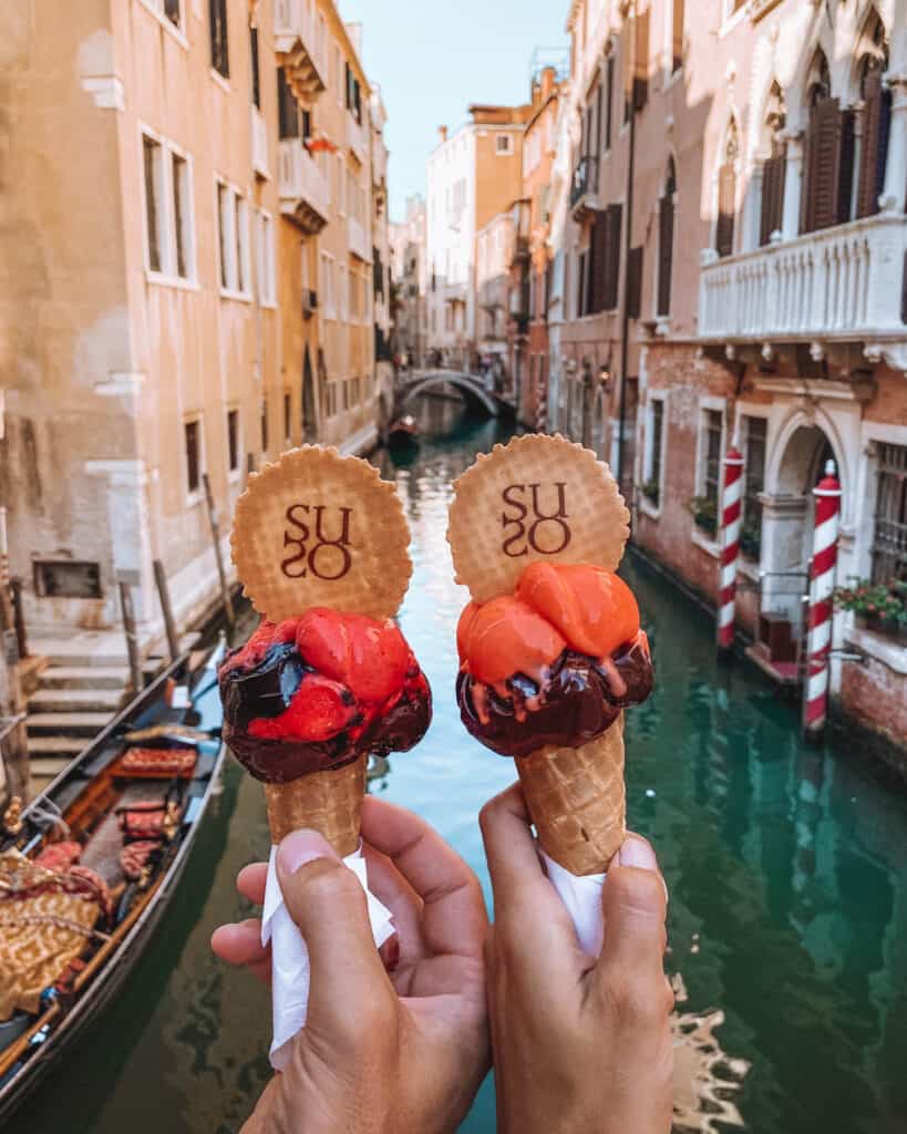 Italy Venice Ice Cream Suso Canal