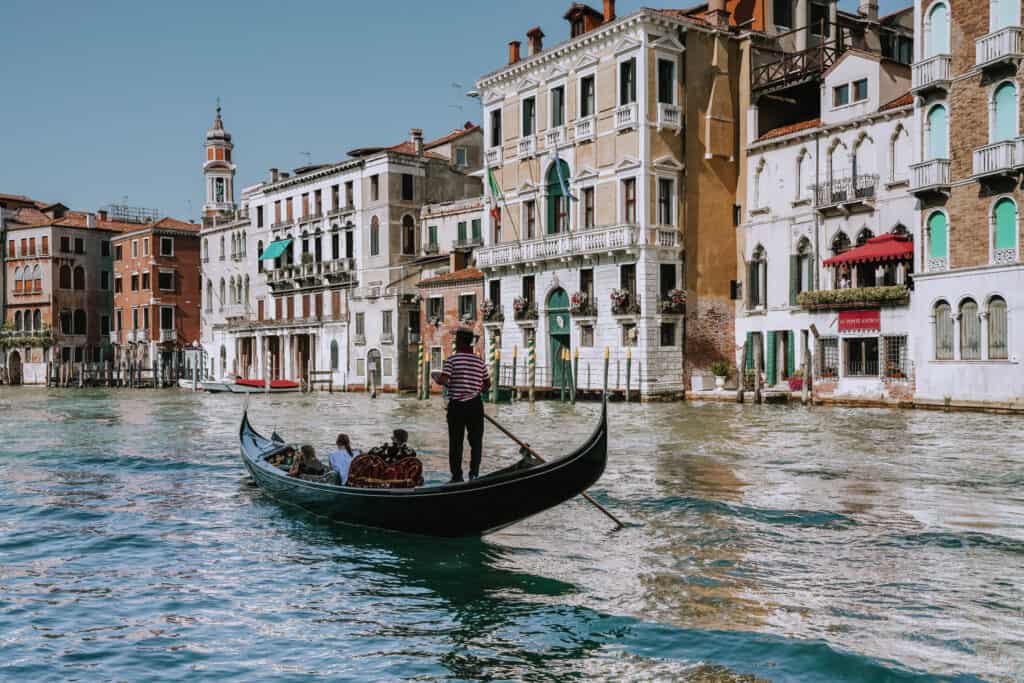 Italy Venice Canal Gondolier