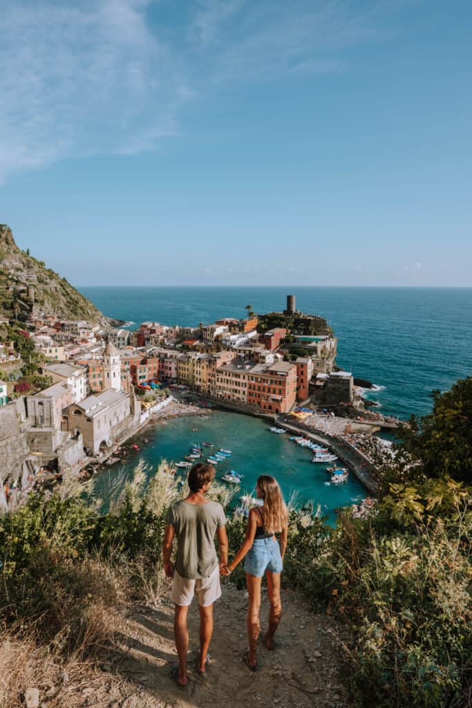 Italy Cinque Terre Vernazza Viewpoint Couple