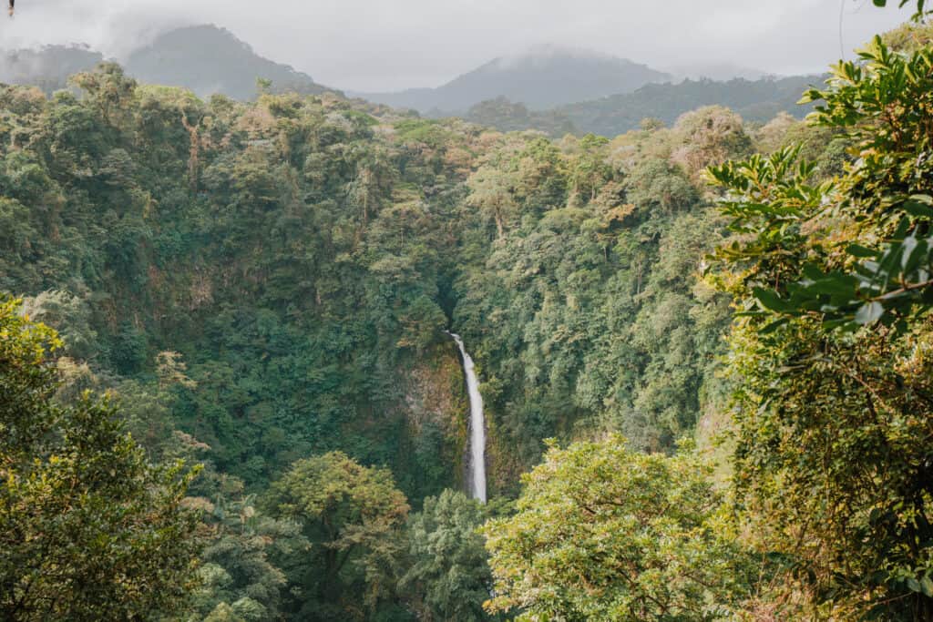 La Fortuna waterfall from above