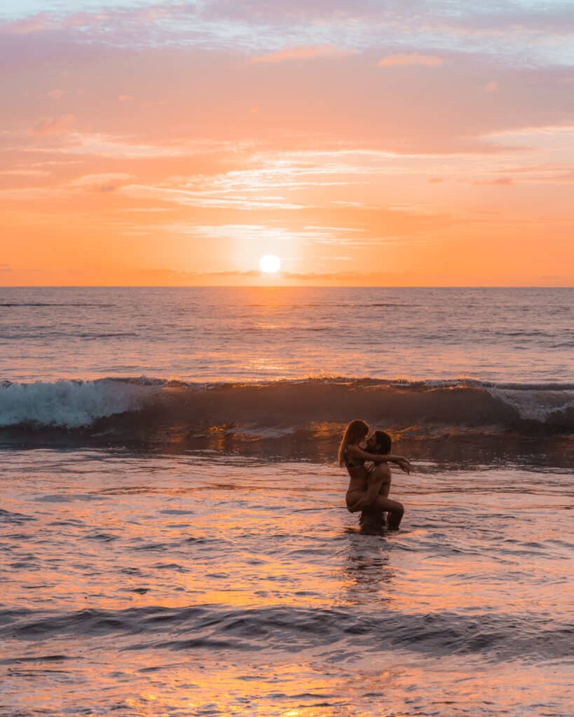 Couple at Sunset Drake Bay