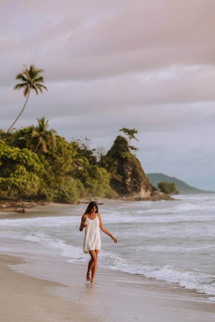 Playa Hermosa Girl Sunset