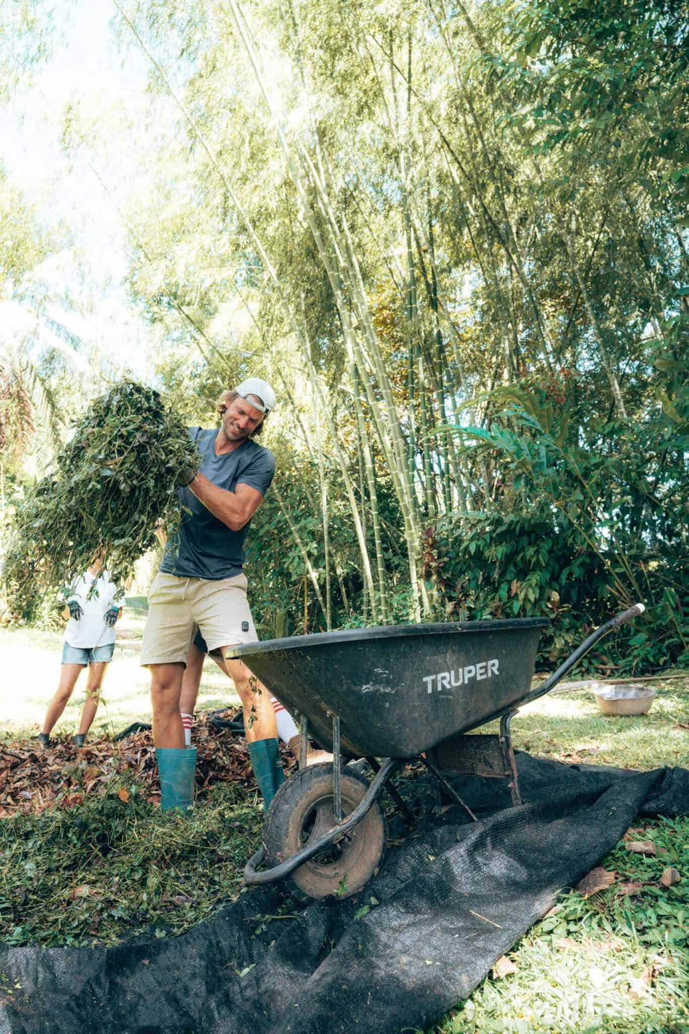 Finca Tierra Permaculture Design Course field work making compost