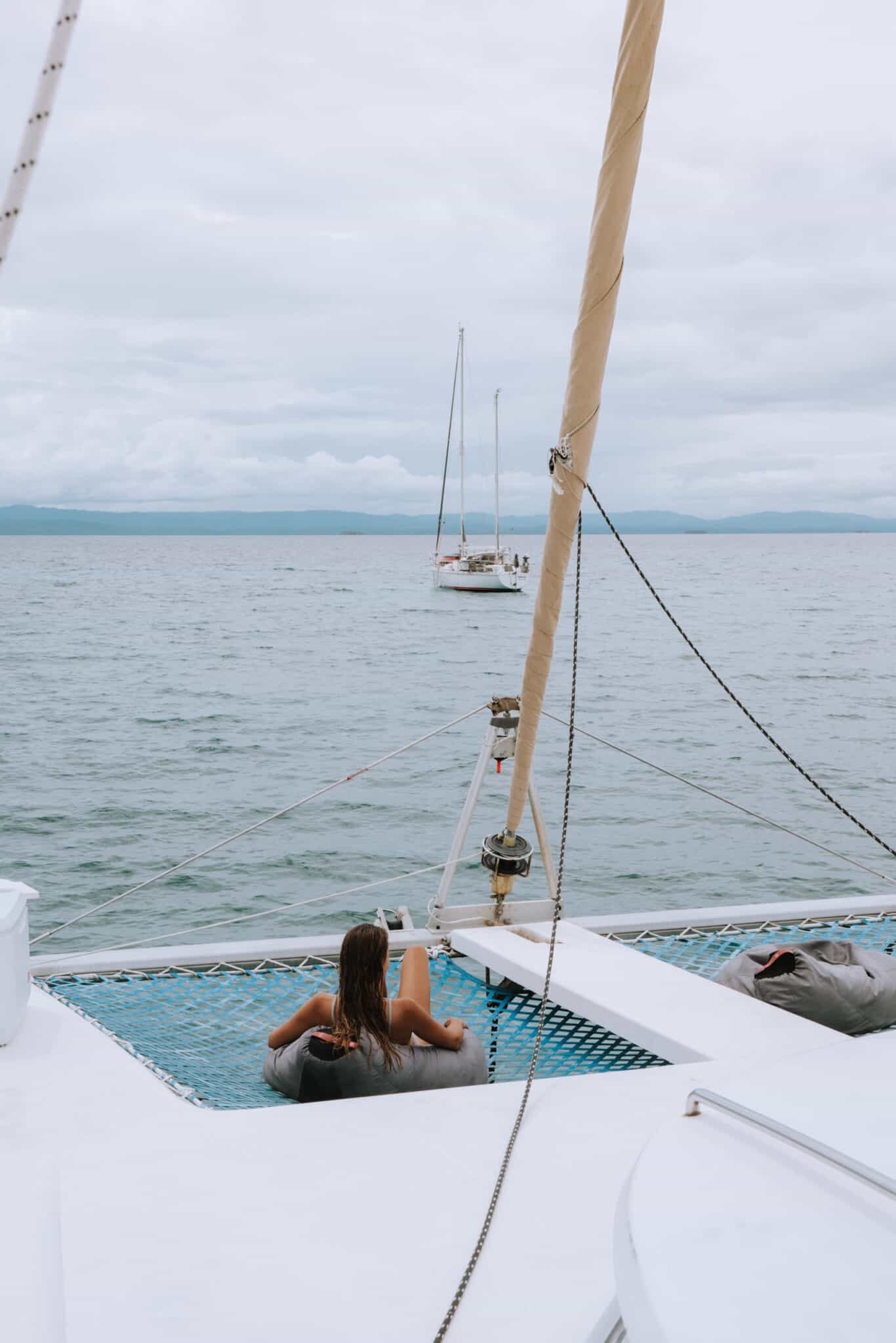 San Blas Islands Catamaran Chilling Net