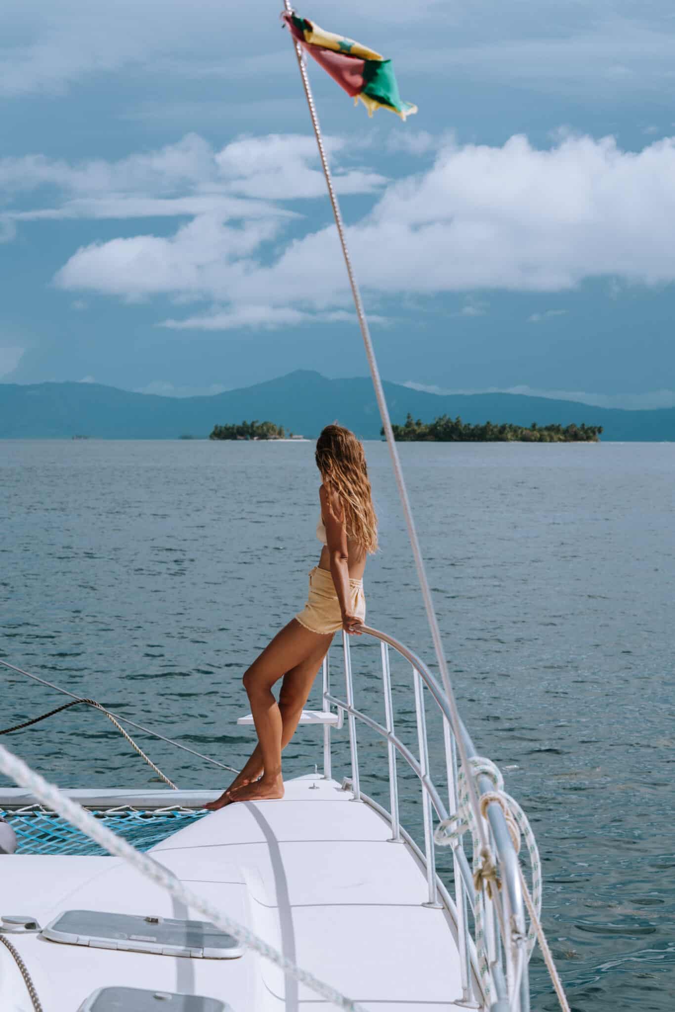 San Blas Islands Woman Catamaran