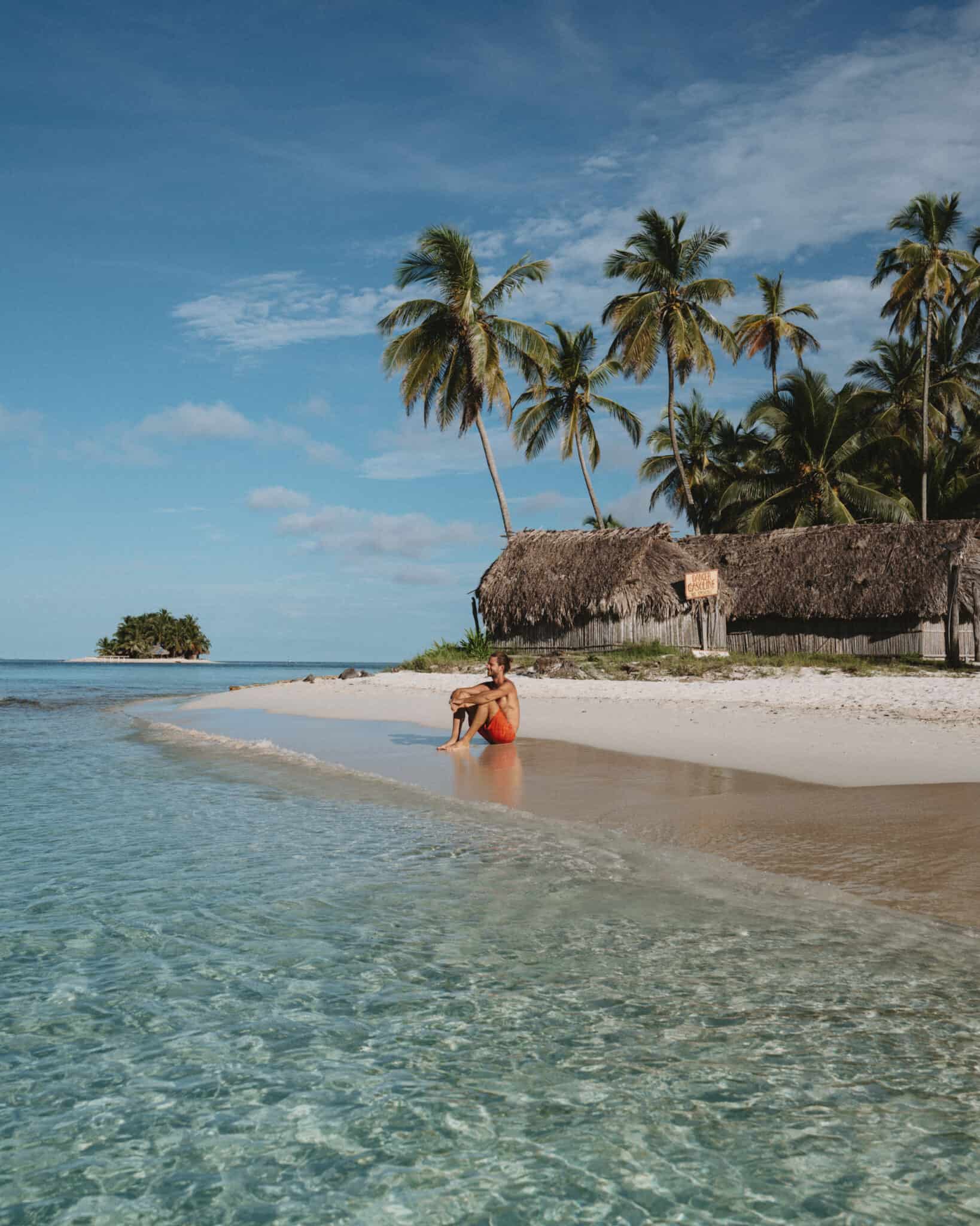 San Blas Islands Man Sitting Beach