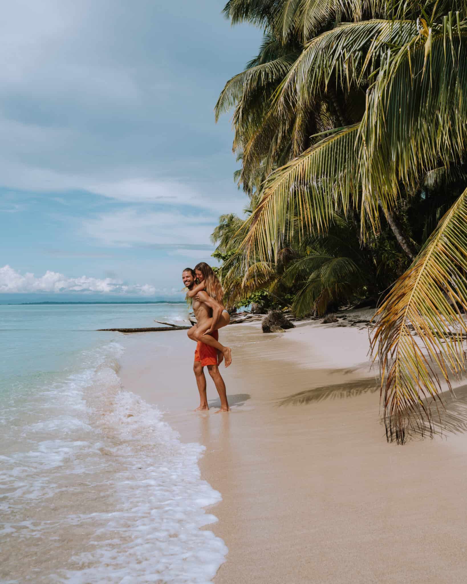 Zapatilla Island Bocas del Toro Panama Couple Beach