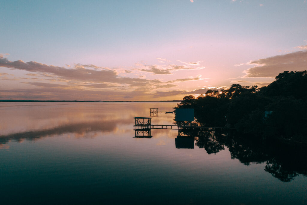 Isla San Christobal Bocas del Toro Panama Sunset Drone