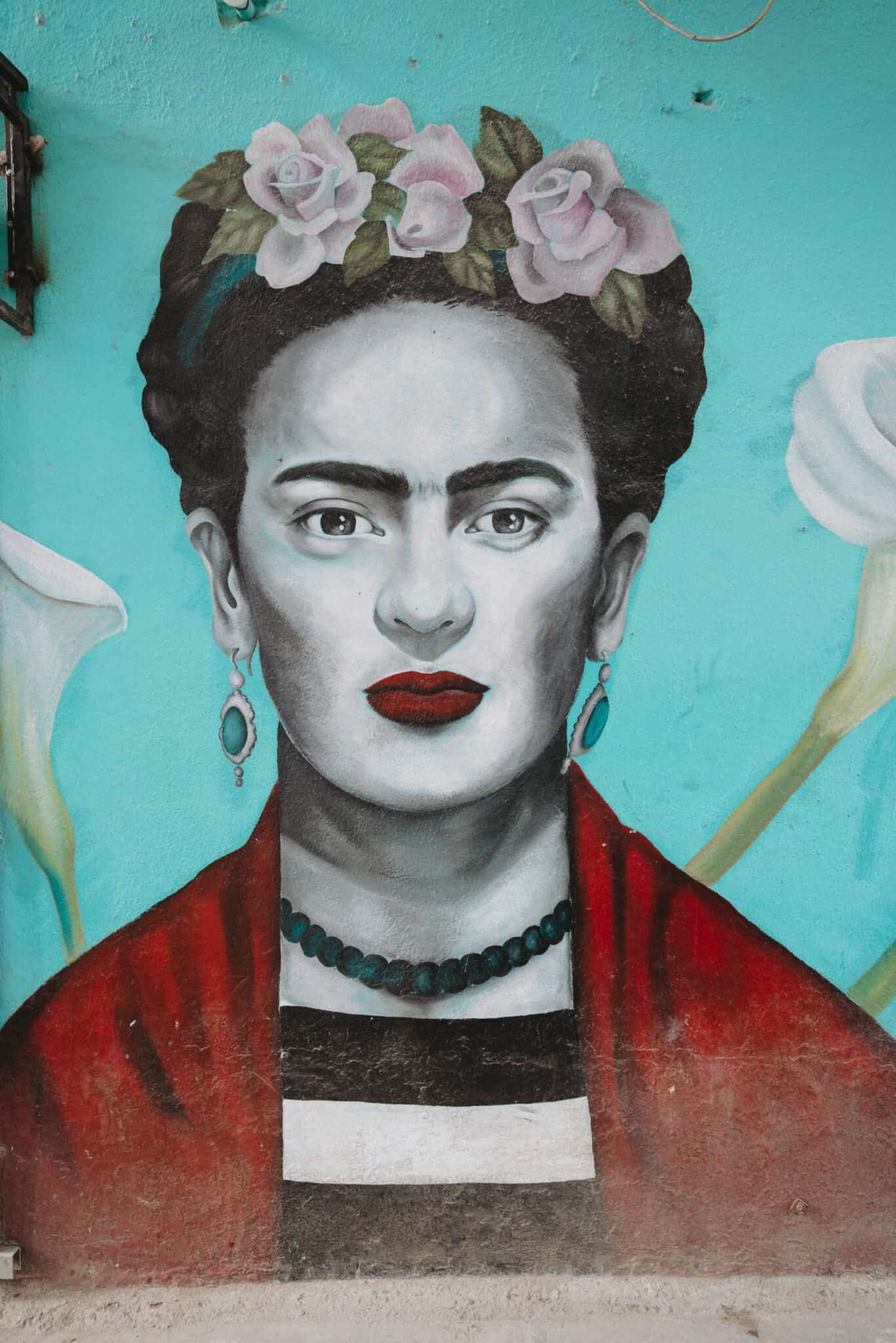 Frida Kahlo mural in Mexico City, Sayulita.