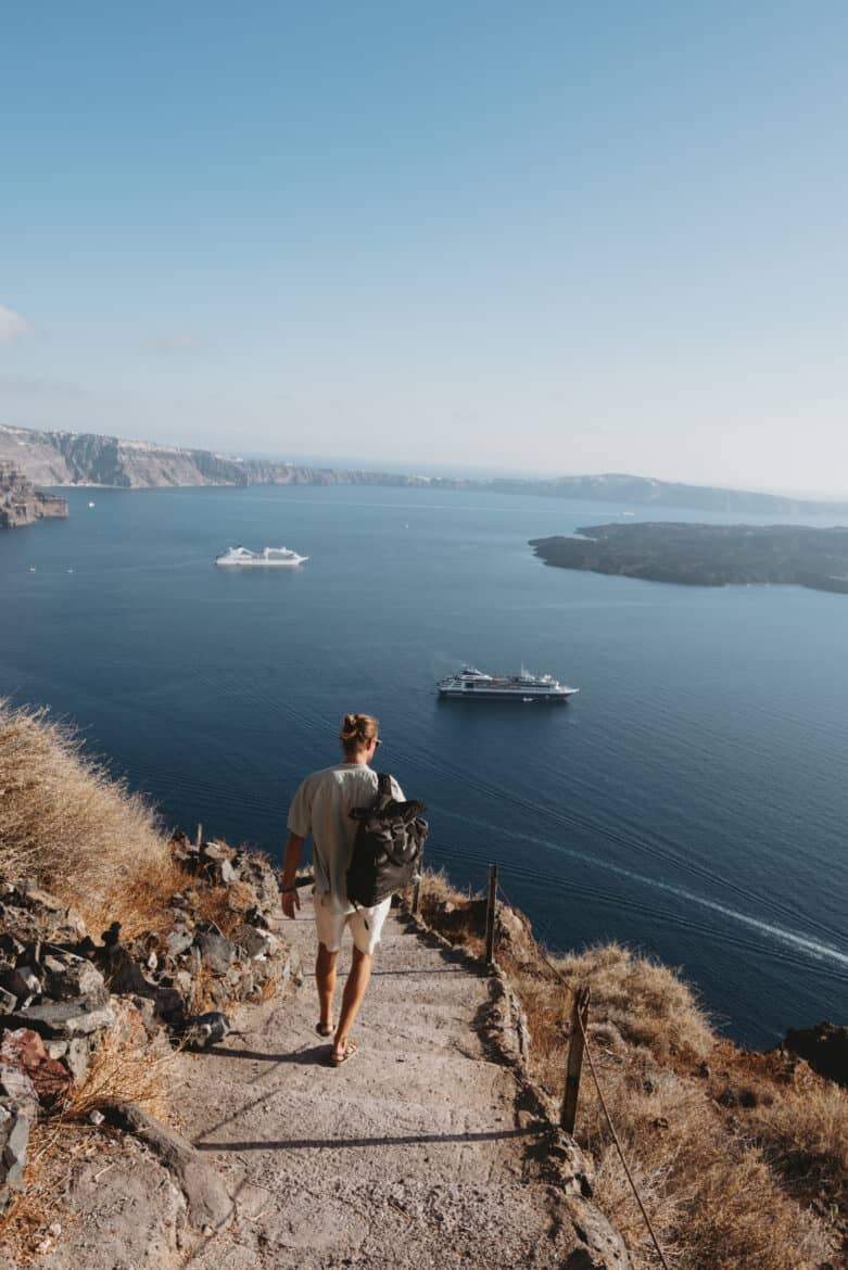 Views Santorini Skaros Rock Hike