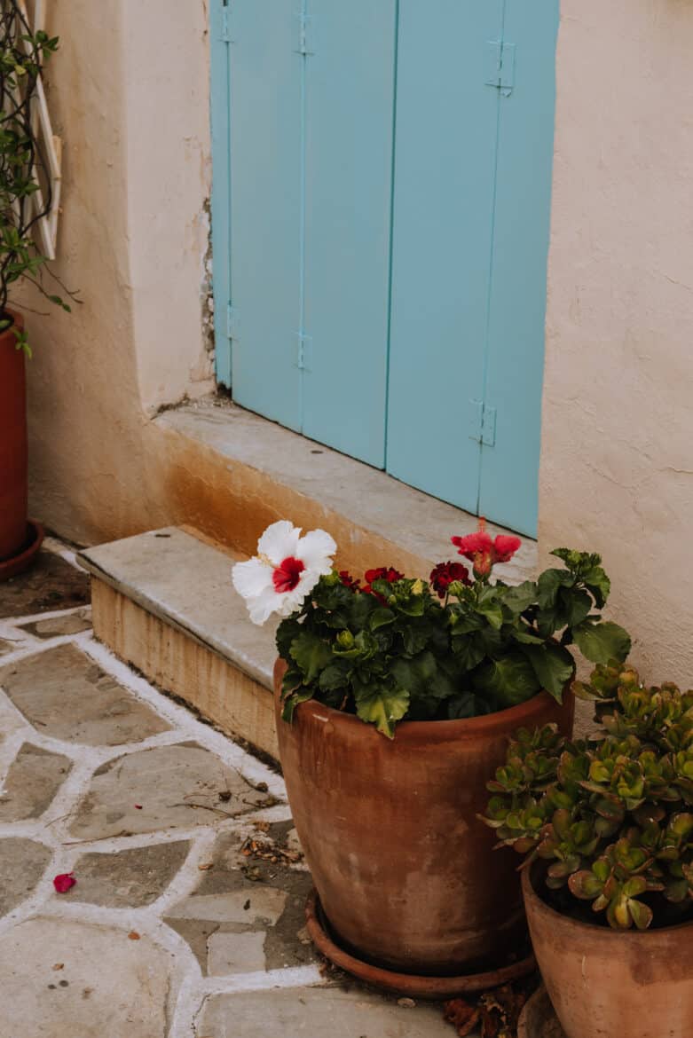 A blue door on Naxos Island.