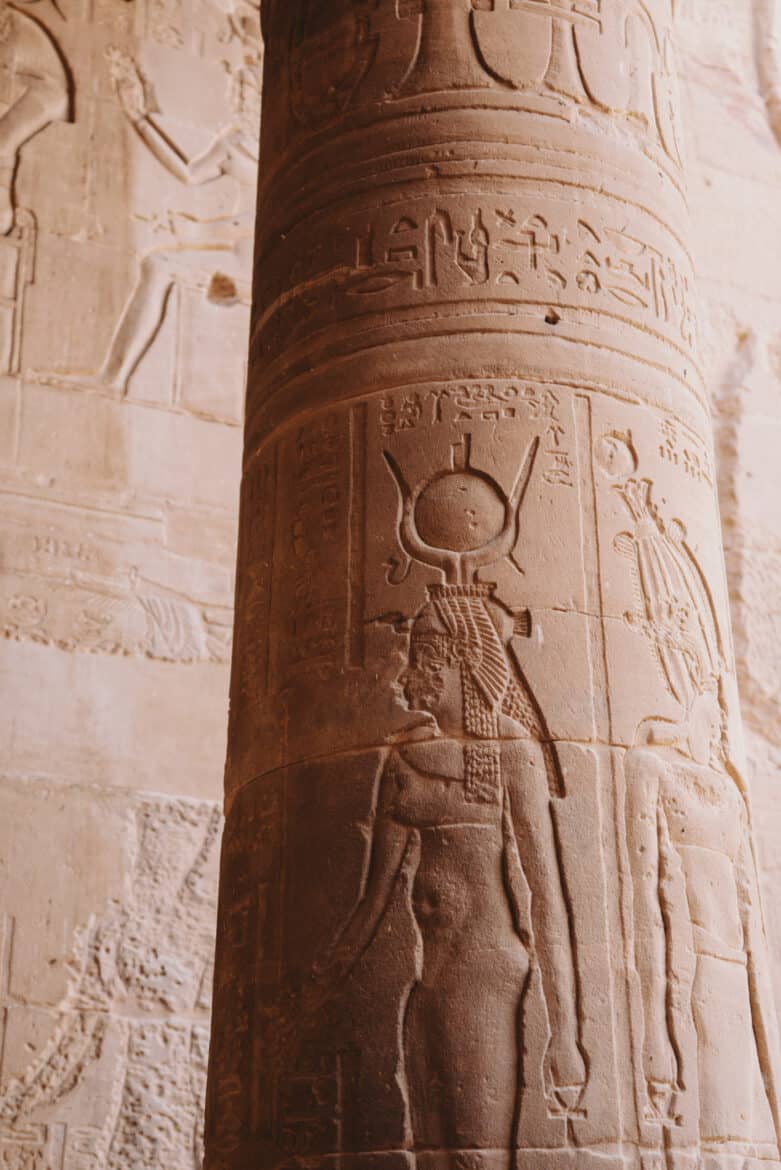 Egyptian itinerary for exploring ancient pillars adorned with carvings