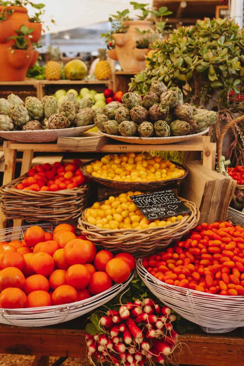 Many baskets of fruits and vegetables, the best things to do in Cape Town and Cape Town, South Africa.